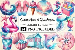 Mega Summer Clipart Bundle, 50 Collections, Digital Download