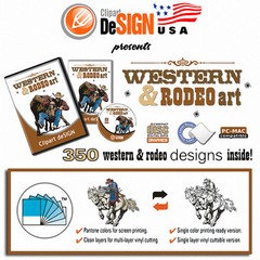 COWBOY RODEO HORSE CLIPART-VINYL CUTTER PLOTTER IMAGES-EPS VECTOR CLIP ART CD