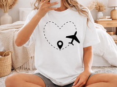 29 Airplane Heart Trail SVG Bundle Flight Path Love Travel PNG Map Pin Cricut EP