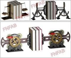 Steam punk book ends CNC dxf files on CD Includes 3 styles Industrial age art