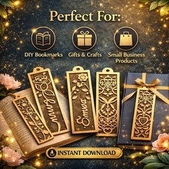 45 Laser Cut Bookmarks SVG Bundle, Commercial Use, Digital Download