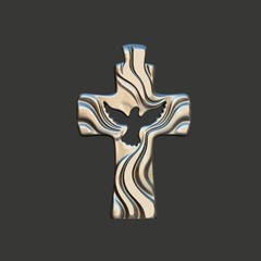 Digital Cross Dove – STL – 3D Model for CNC and 3D Printer