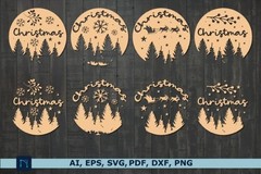 Christmas Wall Decor SVG Bundle, Laser Cut Files, Digital Download