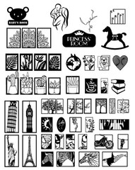 MEGA PACK +40 DXF SVG Ai Wall Art Designs on USB/CD – CNC Router Plasma Cutting