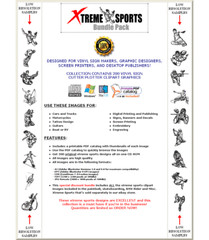 SPORTS CLIPART-VECTOR CLIP ART-VINYL CUTTER PLOTTER IMAGES & T-SHIRT GRAPHICS CD
