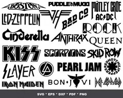 Rock Band SVG Bundle, SVG Files for Print & Cricut, Silhouette & Laser Cutting