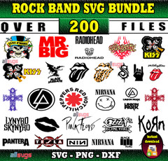 Rock Band SVG Bundle, SVG Files for Print & Cricut, Silhouette & Laser Cutting