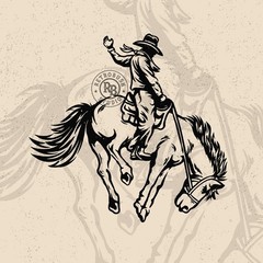 Western Cowboy Riding Horse – Digital Download (PNG, SVG, EPS)