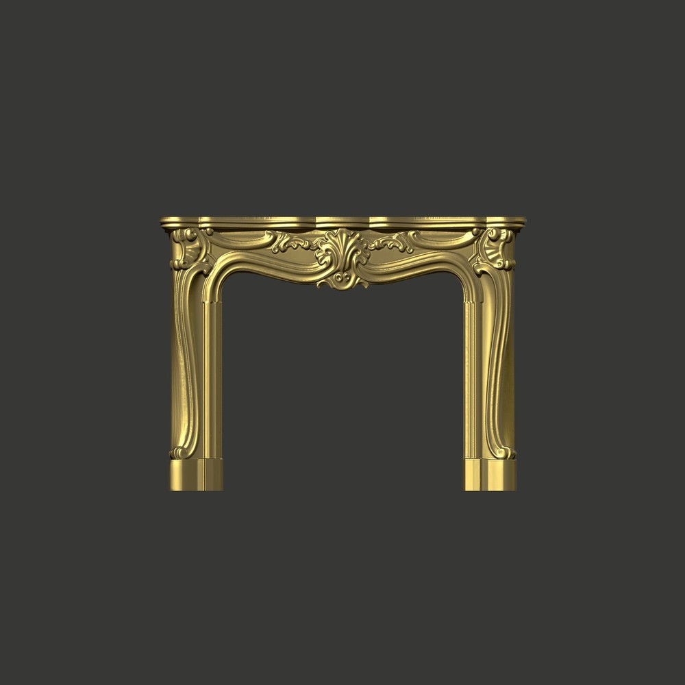 CNC Ornate Fireplace Mantel – & Routing Model – STL File for Laser & CNC Routing