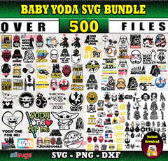 Baby Yoda SVG Bundle – Star Wars Cut Files for Cricut, Silhouette & Laser Cut