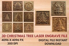 3D Laser Engrave Files Bundle, Engraved Wood Art, Digital Download
