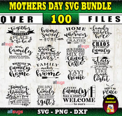Mothers SVG Bundle, SVG Files for Print & Cricut, Silhouette & Laser Cutting