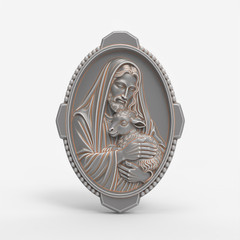 Jesus Lamb Religious Wood Carving Design – Wood Carving Design – 3D STL CNC File