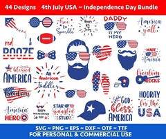 44 designs 4th of July SVG Bundle, patriotic svg, america svg, Fourth July SVG