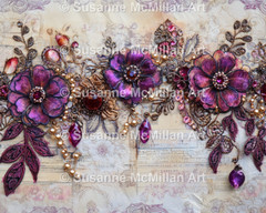 Digital Download Clip Art “LACE, PEARLS & PRECIOUS STONES”, pack of 40