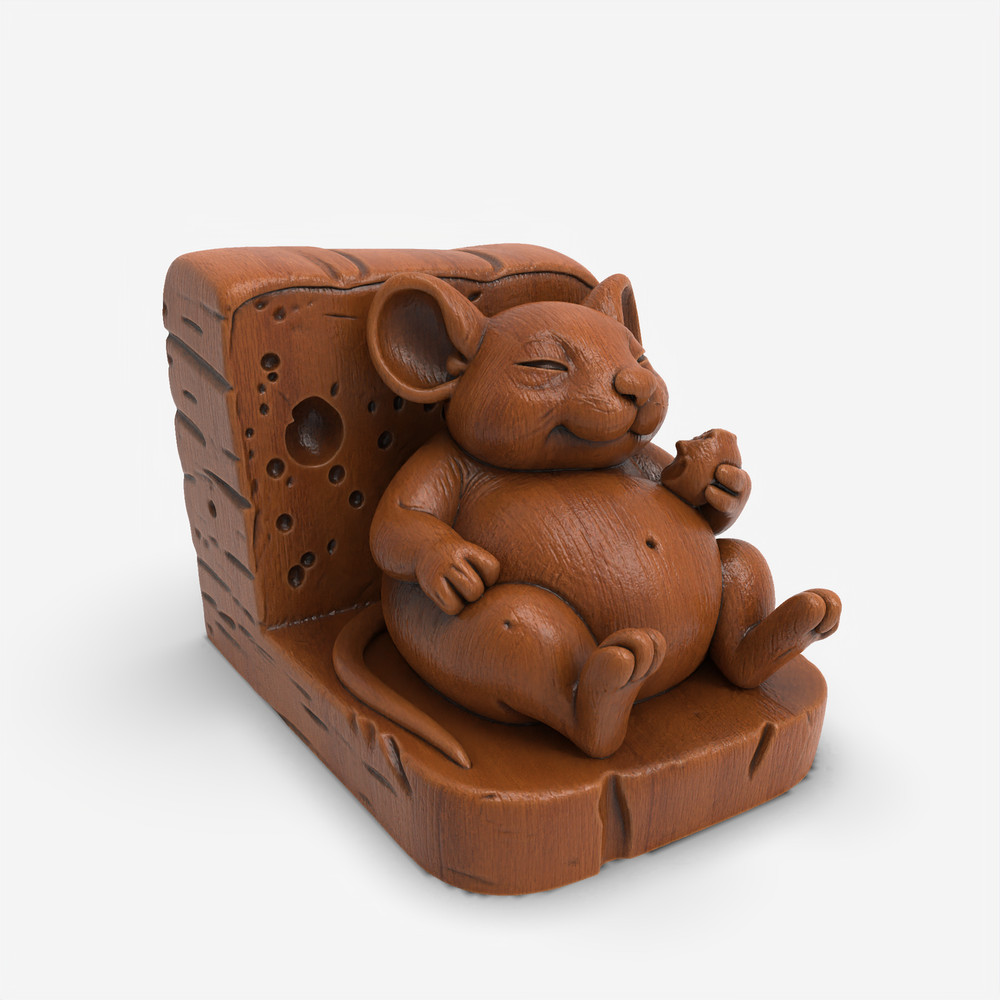 Digital Mouse Cheese – STL – 3D Model for CNC & 3D Printers