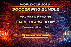 Soccer World Cup 2026 Countries PNG Bundle Football Teams Clipart Designs