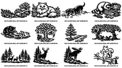 CNC Plasma Wall Art Sampler CNC Vectors in EPS, SVG, DXF CD-Rom FREE SHIP