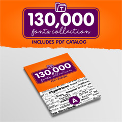 130,000 FONTS COLLECTION (Includes PDF catalog)