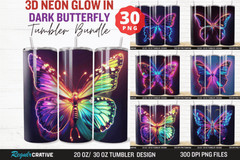 3D Tumbler Wrap Bundle PNG 20oz 30oz Skinny Sublimation , Digital Download