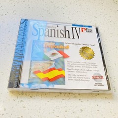 Multimedia Spanish IV 4 Pro One for IBM Windows PC CD-ROM Software – New Sealed