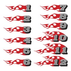 RACING FLAMES CLIPART-VINYL CUTTER PLOTTER IMAGES-EPS VECTOR CLIP ART CD