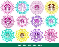 MANDALA STARBUCKS SVG BUNDLE – Coffee Cup Designs for Cricut, Silhouette