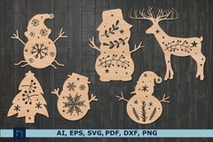 Christmas Wall Decor SVG Bundle, Laser Cut Files, Digital Download