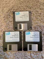 Image Club Font Floppy Disc Typeface Library Top Ten ImageClub Fonts June 96 MAC