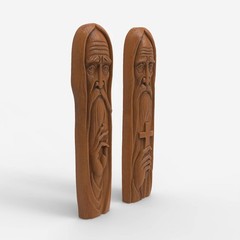 Orthodox Saint Relief Wood Carving Design – Wood Carving Design – 3D STL CNC