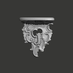 Ornamental Corbel Sculpture Printable Design Sculpture STL CNC File – 3D