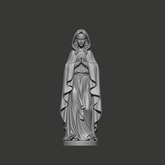 Our Lady Lourdes Art – 3D Art File – STL for CNC Router and 3D Print
