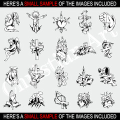 CHRISTIAN-RELIGIOUS-JESUS CLIPART IMAGES-VECTOR CLIP ART-VINYL CUTTER PLOTTER CD