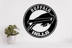 Buffalo Bills badge laser cut vector files dxf, svg, eps. ai, pdf, png