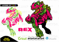 DINOSAUR ZOMBIE SVG PDF DXF EPS PNG CRICUT