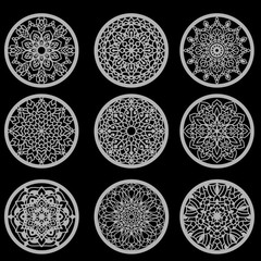 PACK +100 Mandala DXF SVG Ai | Laser Cut & CNC Designs Bundle On USB | CD