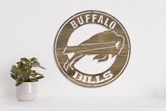 Buffalo Bills badge laser cut vector files dxf, svg, eps. ai, pdf, png