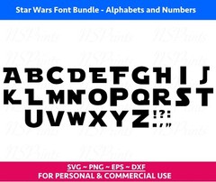 Star Wars Font Svg, Star Wars Jedi Alphabet TTF Include, Star Wars Letters Svg,