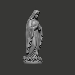 CNC Our Lady Lourdes – & Routing Model – STL File for Laser & CNC Routing