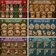 Complete Christmas SVG Vault 160+ Laser Cut Designs, Digital Download