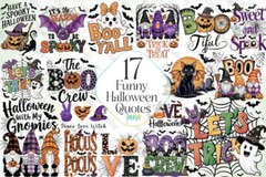 Funny Halloween Quotes Sublimation for T-shirt Design