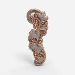 Baroque Grape Vine Wood Carving Design – Wood Carving Design – 3D STL CNC File