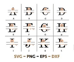 Cute Lion Alphabets SVG bundle, Fancy alphabets files, SVG files for cricut