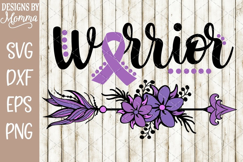 Warrior Arrow Purple Awareness SVG DXF EPS PNG Cut File Cricut Silhouette