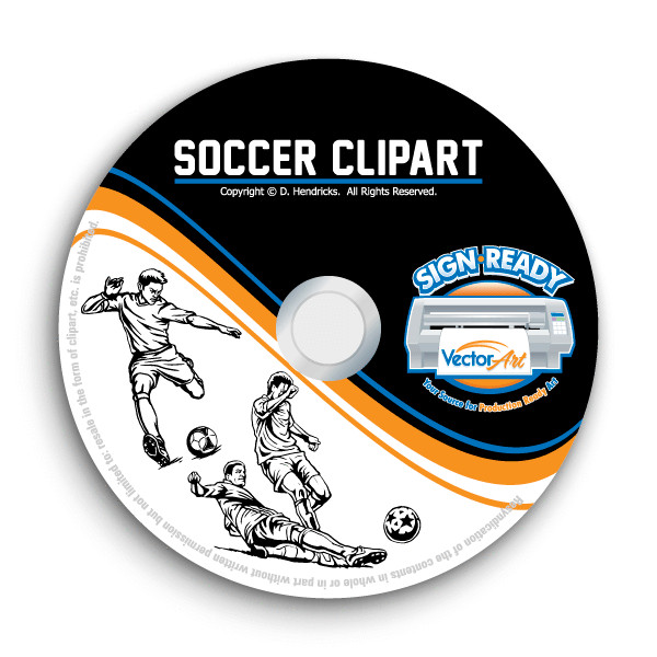SOCCER CLIPART-VECTOR CLIP ART-VINYL CUTTER PLOTTER IMAGES & T-SHIRT GRAPHICS CD