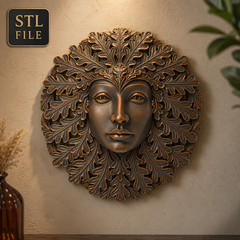 STL File Green Woman Sculpture – Printable Design Sculpture CNC 3D STL File