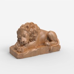 Sleeping Lion Sculpture Sculpture STL CNC File – 3D Printable Design