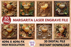 3D Laser Engrave Files Bundle, Engraved Wood Art, Digital Download