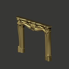 CNC Ornate Fireplace Mantel – & Routing Model – STL File for Laser & CNC Routing