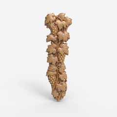 Vine Grape Relief Relief 3D Model STL File for Wood CNC Carving